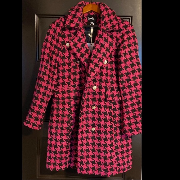 ❤️Jessica Simpson❤️Houndstooth Peacoat - Picture 3 of 15